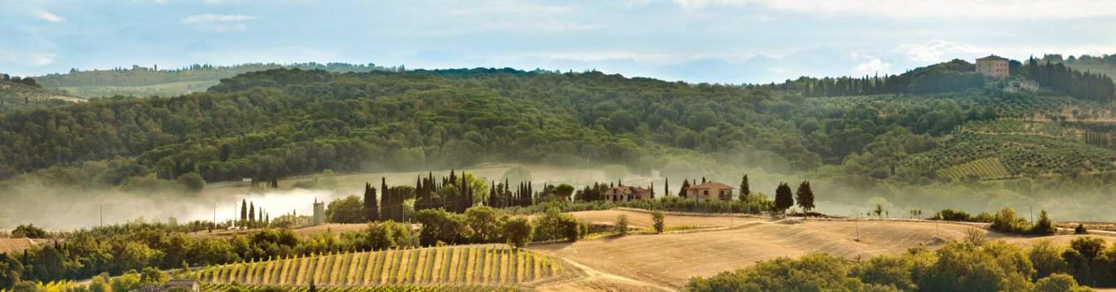 Billede af landskab i Italien.