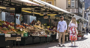 Fiera, åbent lokalt marked italien